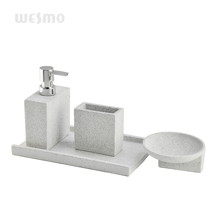 High quality Chinese unique design widely used sandstone resin bathroom accessories
